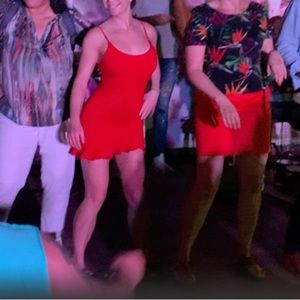 Red dress! Perfect for salsa